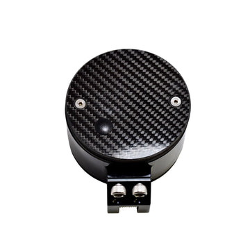 Black carbon fiber single-gauge motorcycle bezel