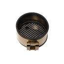 Bronze single motorcycle gauge bezel with carbon fiber insert and clamp