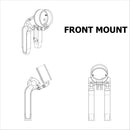 Front-mount single gauge bezel motorcycle handlebar mount