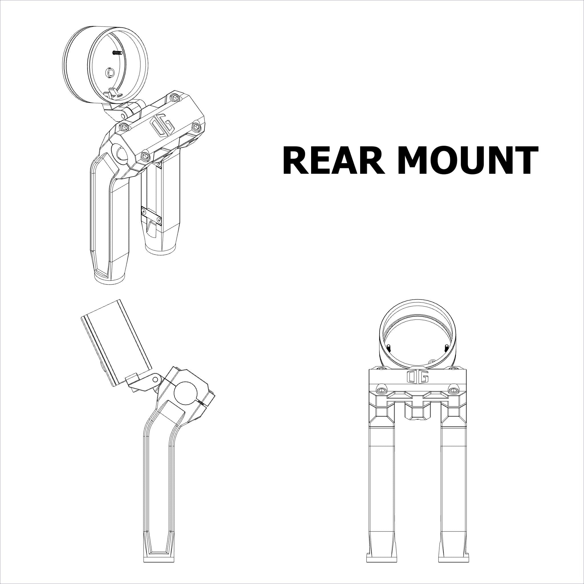OG single gauge rear-mount bezel