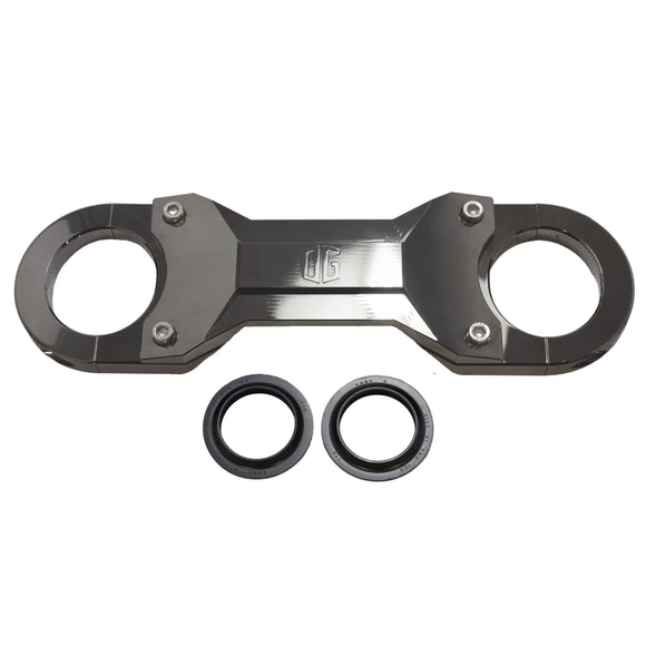 OG Speed 41mm touring motorcycle fork brace, black chrome finish