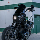 OG T-Sport Fairing 15 inch Replacement Windscreens Dark Smoke installed on a Dyna FXD