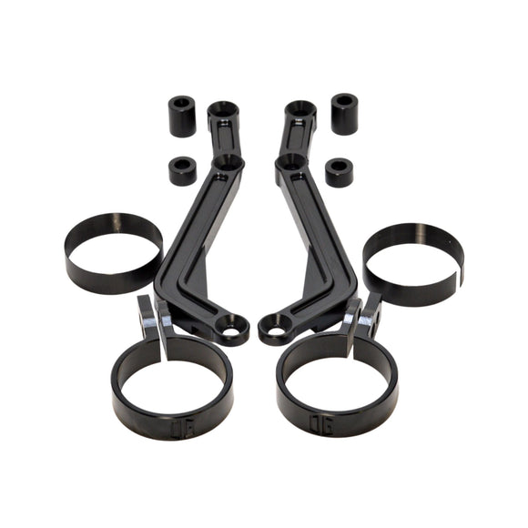 OG Touring black remote reservoir mounts and clamps for motorcycle shocks