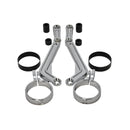 Chrome touring remote reservoir mounts motorcycle bracket set