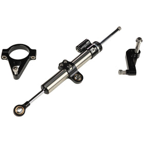 OG Touring Steering Damper Kit — Matris SDK 120mm steering damper with billet aluminum bracket for Harley‑Davidson Touring/Bagger
