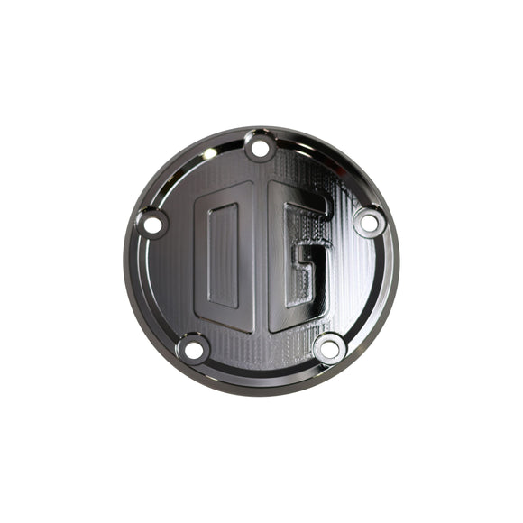 OG Twin Cam points cover black chrome finish