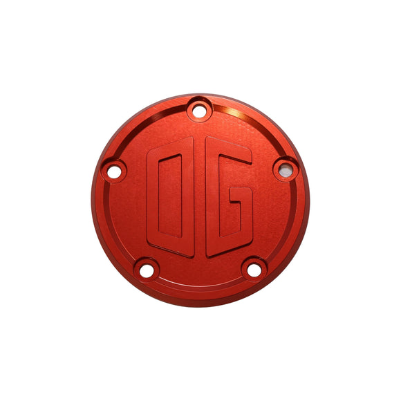 Red OG Twin Cam motorcycle points cover