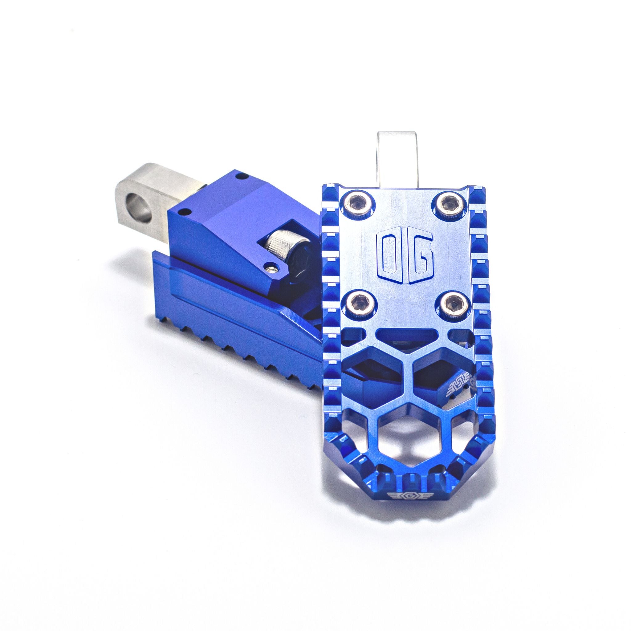 OG V3 Mini blue anodized motorcycle foot pegs