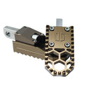 OG V3 Mini bronze CNC aluminum motorcycle foot pegs with honeycomb grip design