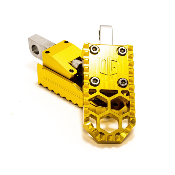 Gold OG V3 Mini motorcycle foot pegs
