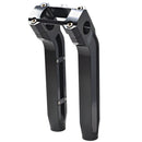 Pair of 10.5-inch black billet aluminum pullback motorcycle handlebar risers