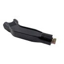 Black motorcycle handlebar riser extension with mounting bolt