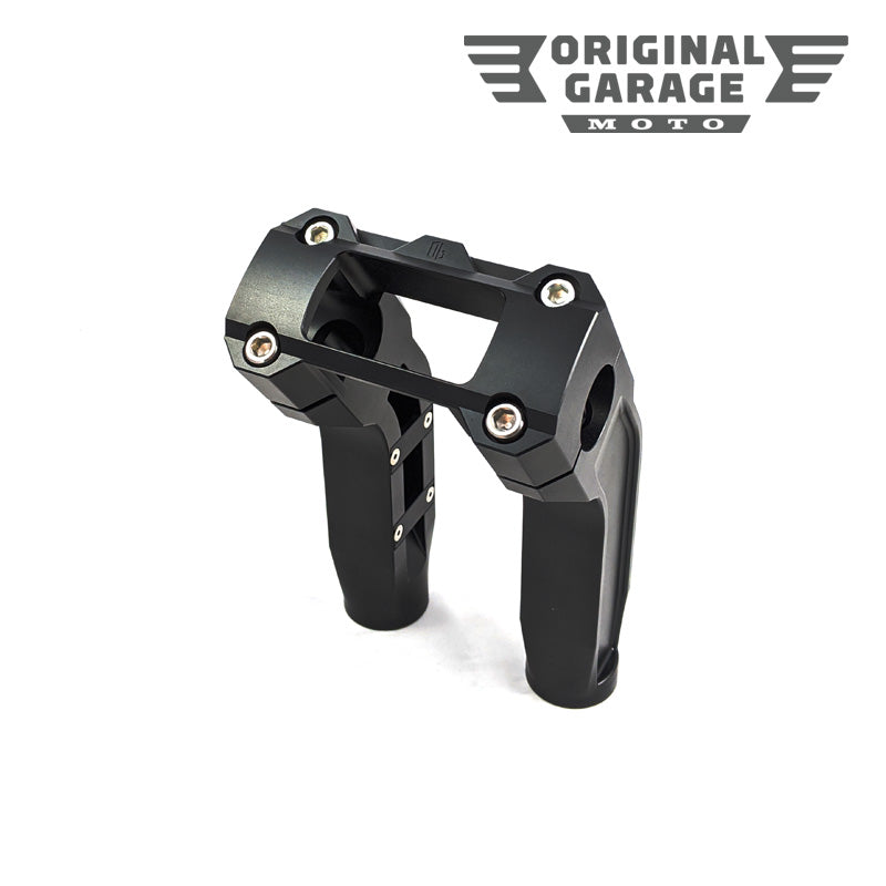 Original Garage Moto 6.5in black pullback motorcycle handlebar risers