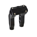 OG Moto 6.5" pull-back handlebar risers — black CNC-machined aluminum with internal wire routing