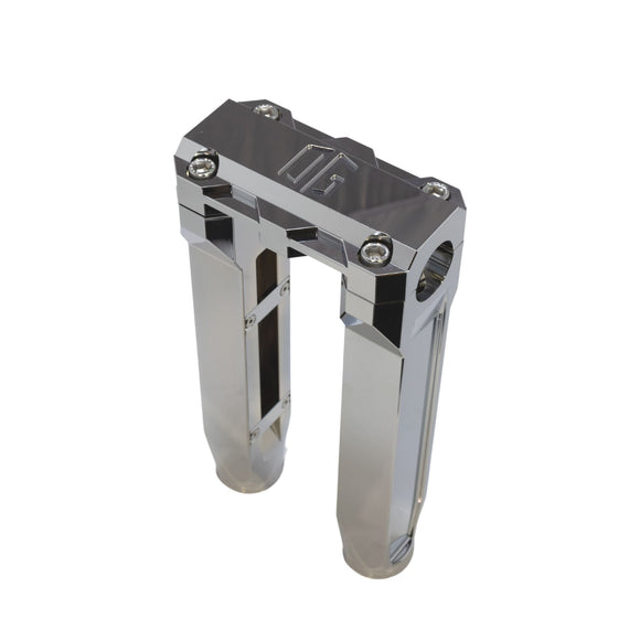 OG 8.5-inch straight motorcycle handlebar riser, polished aluminum