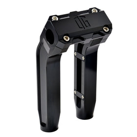 OG 8.5" Pull Back Risers — Original Garage Moto black CNC‑machined handlebar risers with integrated wire routing