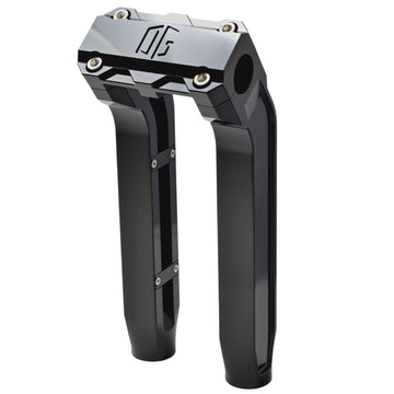 OG 10.5" Pull Back Risers — black CNC aluminum motorcycle handlebar risers