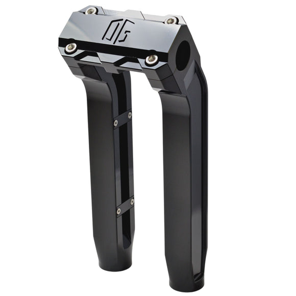 OG 10.5" Pull Back Risers — black CNC aluminum motorcycle handlebar risers