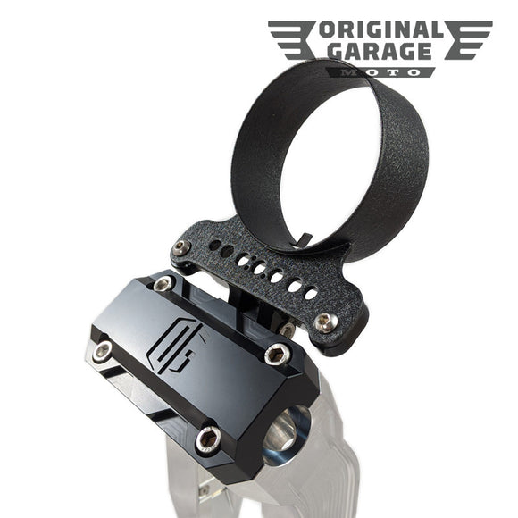 Original Garage Moto adjustable black gauge bracket handlebar mount for motorcycle