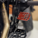 OG Bagger red honeycomb motorcycle brake pedal gripper kit