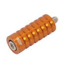 Orange anodized CNC aluminum motorcycle shifter peg with ribbed grip