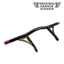 Black highway peg crash bar with purple threaded ends for Harley‑Davidson Dyna/FXR