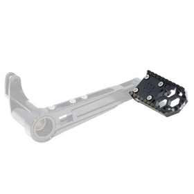 OG HoneyComp V3 Mini brake pedal gripper — black anodized for Harley‑Davidson adjustable brake arm