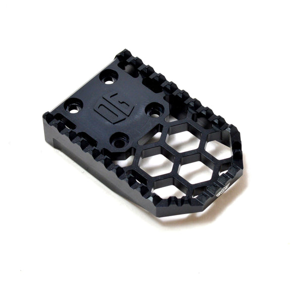 OG HoneyComp V3 replacement gripper - black hard-anodized 6061-T6 aluminum honeycomb top platform for modular foot pegs