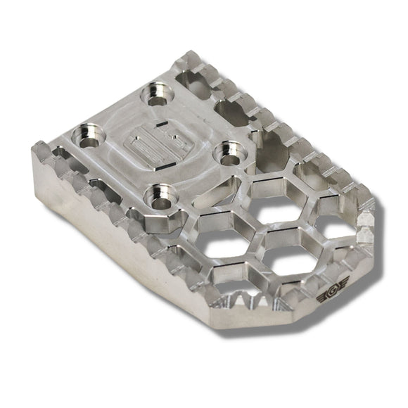 OG Honey Comp V3 replacement gripper CNC aluminum motorcycle footpeg, silver