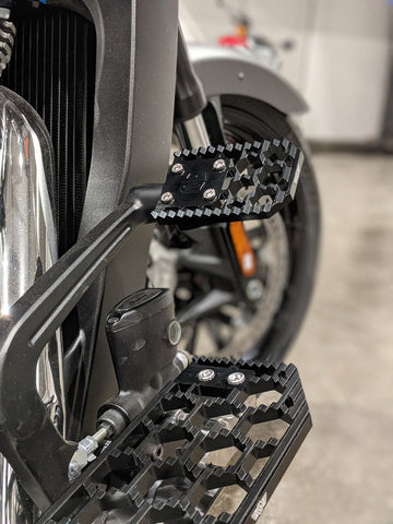 Black honeycomb V3 brake pedal kit for Indian Bagger motorcycle