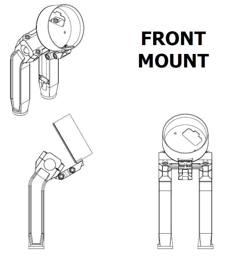 Billet gauge pod front mount for Indian Chief motorcycle