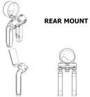Billet aluminum rear-mount gauge pod for Indian Chief motorcycle