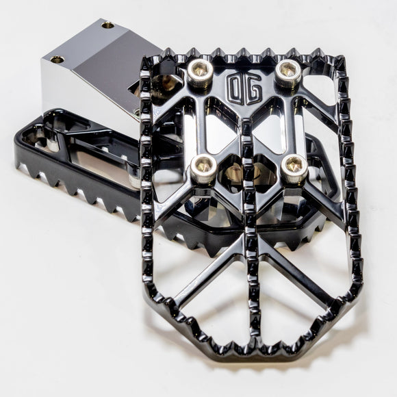 OG Moto X black motorcycle foot pegs