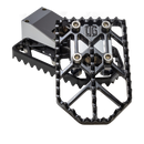 OG Moto X Foot Pegs — Original Garage Moto, black stainless motocross-style foot pegs for Harley-Davidson