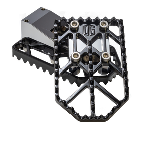 OG Moto X Foot Pegs — Original Garage Moto, black stainless motocross-style foot pegs for Harley-Davidson