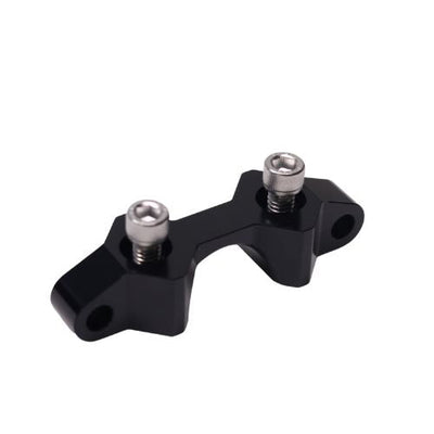 OG Riser Dual Accessories Clamp, black hard-anodized CNC 6061 T6 aluminum with stainless hardware for Original Garage Moto risers