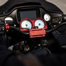 Red OG Road Glide billet gauge bezel rear view