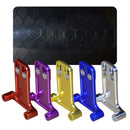 OG Shorty carbon fiber fender kit with hexagonal weave and anodized aluminum brackets (red, purple, gold, blue, silver)