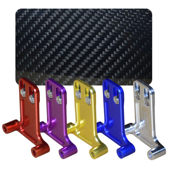 Shorty 3K twill carbon fiber fender kit with anodized aluminum mounting brackets