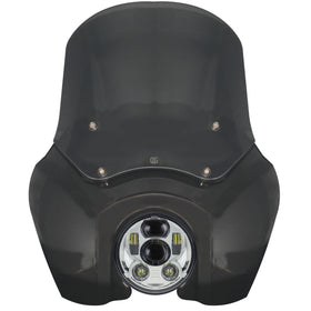 OG Softail 18+ Complete T‑Sport fairing kit, gloss black with 5.75‑inch LED headlight for 2018+ Harley‑Davidson Softail