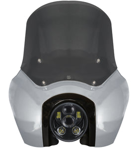 T-Sport fairing kit for Harley Softail Low Rider S, Barracuda Silver with black projector headlight