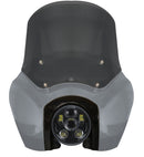 OG Softail Low Rider S T-Sport fairing kit in Gunship Grey with black headlight bezel and smoked windshield