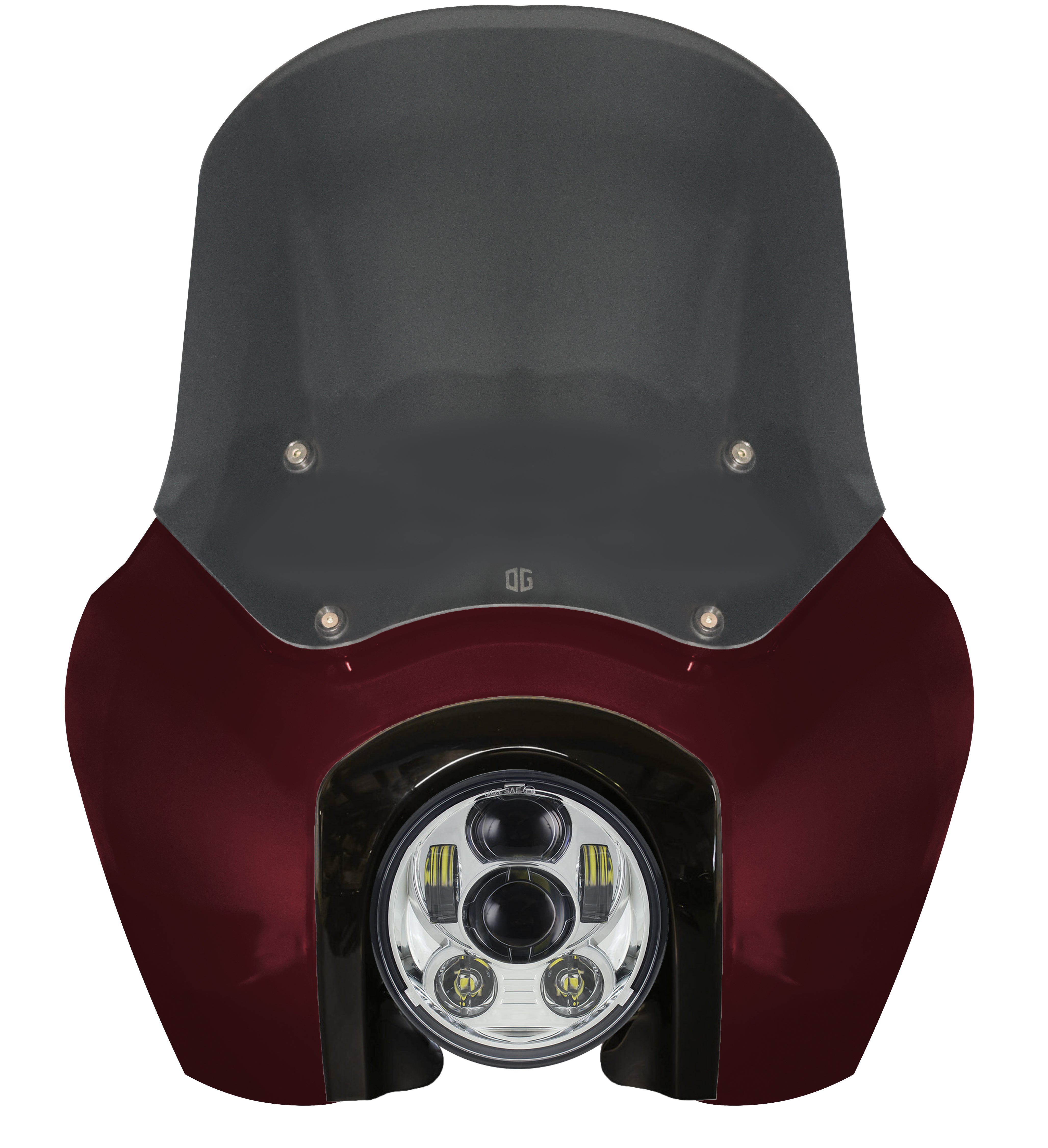 OG Softail Low Rider S T-Sport fairing Midnight Crimson with chrome projector headlight
