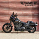 Black Harley-Davidson Softail Low Rider S with Original Garage Moto T‑Sport fairing kit