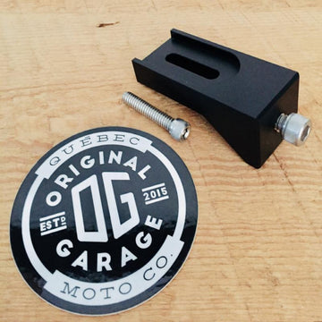 OG LED Light Bar Bracket — black anodized 6061‑T6 aluminum with stainless steel mounting hardware