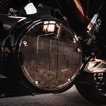 OG M8 Bagger Derby Cover installed on a 2024 Road Glide CVO FLTRSE