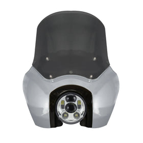 OG Softail Low Rider S Complete T-Sport Fairing Kit - Barracuda Silver 5.75 LED Chrome