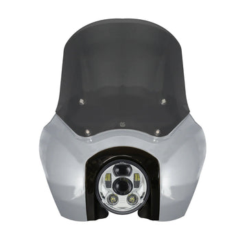 OG Softail Low Rider S Complete T-Sport Fairing Kit - Barracuda Silver 5.75 LED Chrome