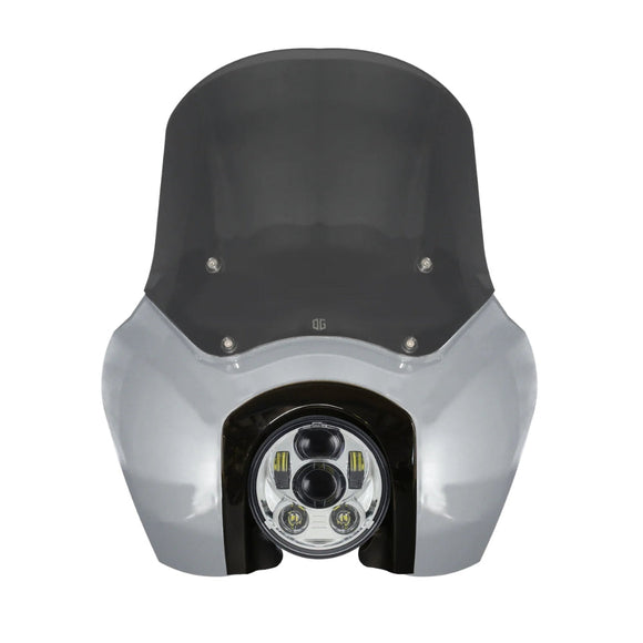 OG Softail Low Rider S Complete T-Sport Fairing Kit - Barracuda Silver 5.75 LED Chrome