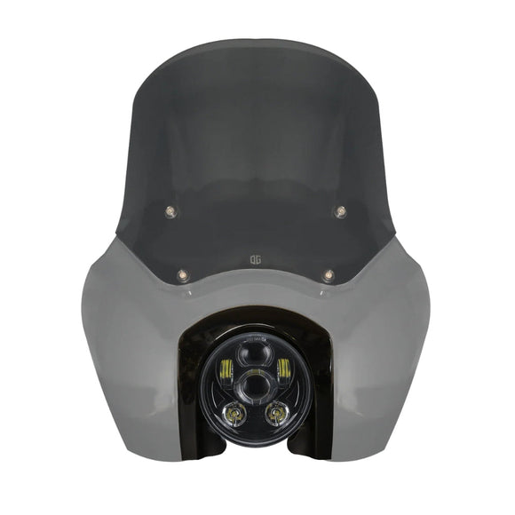 OG Softail Low Rider S Complete T-Sport Fairing Kit - Billiard Gray - 5.75 LED Black